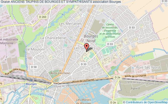 plan association Anciens Taupins De Bourges Et Sympathisants Bourges
