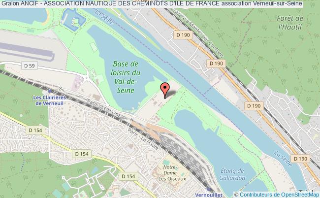 plan association Ancif - Association Nautique Des Cheminots D'ile De France Verneuil-sur-Seine