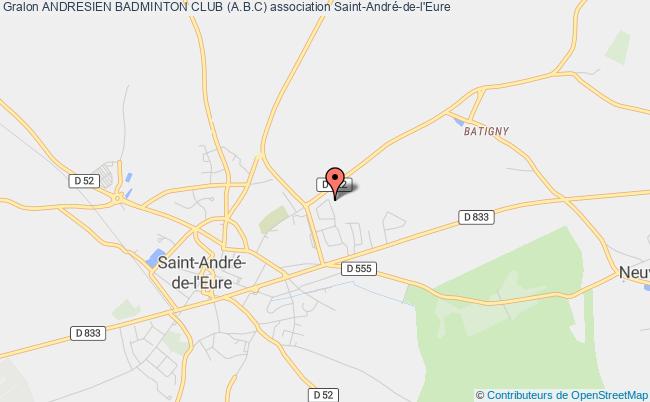 plan association Andresien Badminton Club (a.b.c) Saint-André-de-l'Eure
