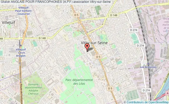plan association Anglais Pour Francophones (a.p.f) Vitry-sur-Seine