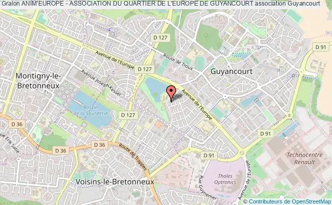 plan association Anim'europe - Association Du Quartier De L'europe De Guyancourt Guyancourt