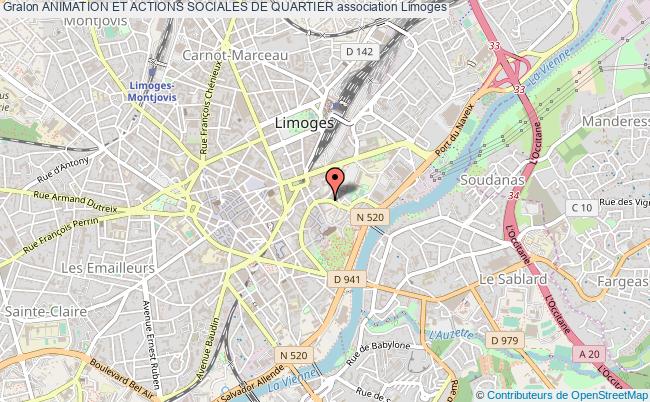 plan association Animation Et Actions Sociales De Quartier Limoges