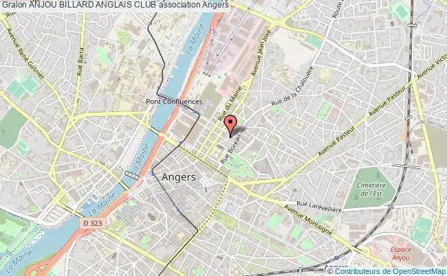 plan association Anjou Billard Anglais Club Angers