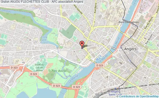 plan association Anjou Flechettes Club - Afc Angers