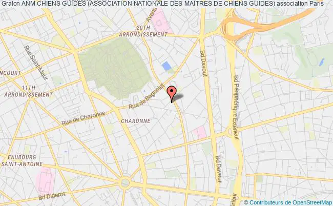 plan association Anm Chiens Guides (association Nationale Des MaÎtres De Chiens Guides) Paris