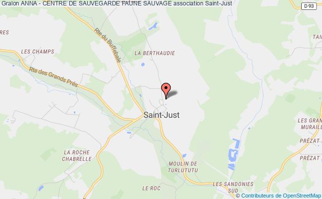 plan association Anna - Centre De Sauvegarde Faune Sauvage Saint-Just