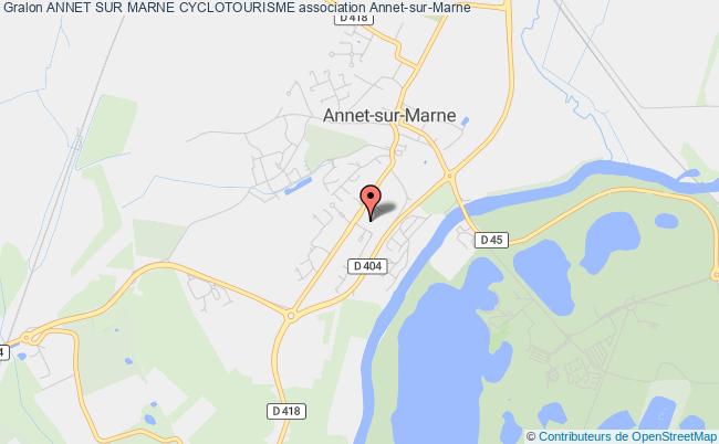 plan association Annet Sur Marne Cyclotourisme Annet-sur-Marne