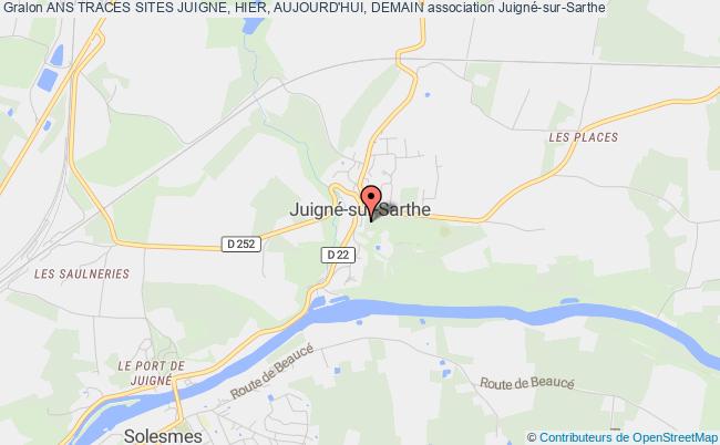plan association Ans Traces Sites Juigne, Hier, Aujourd'hui, Demain Juigné-sur-Sarthe