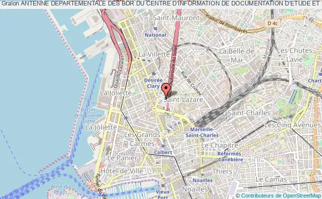 plan association Antenne Departementale Des Bdr Du Centre D'information De Documentation D'etude Et De Formation Des Elus (cidefe) Marseille