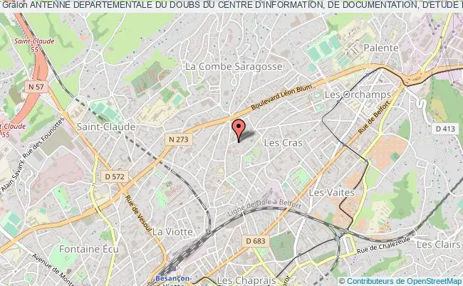 plan association Antenne Departementale Du Doubs Du Centre D'information, De Documentation, D'etude Et De Formation Des Elus (c.i.d.e.f.e.) Besançon