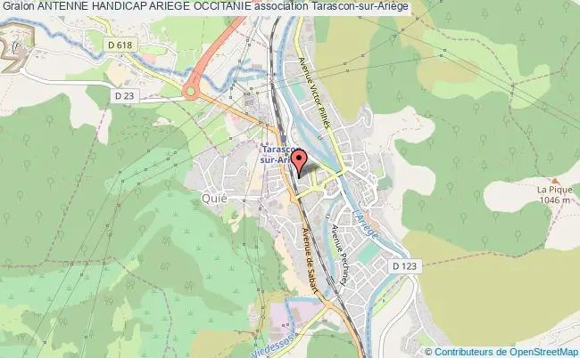 plan association Antenne Handicap Ariege Occitanie Tarascon-sur-Ariège