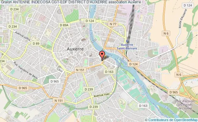 plan association Antenne Indecosa Cgt-edf District D'auxerre Auxerre
