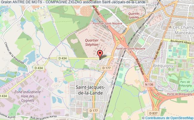 plan association Antre De Mots - Compagnie Zigzag Saint-Jacques-de-la-Lande