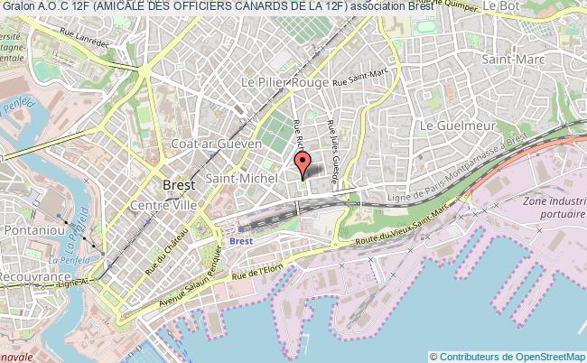 plan association A.o.c 12f (amicale Des Officiers Canards De La 12f) Brest