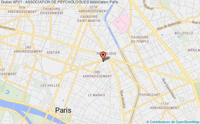 plan association Ap21 - Association De Psychologues Paris