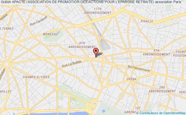 plan association Apacte (association De Promotion Des Actions Pour L'epargne Retraite) Paris