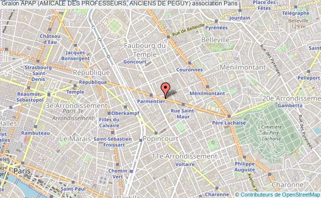 plan association Apap (amicale Des Professeurs, Anciens De Peguy) Paris
