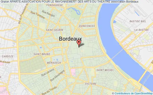 plan association ApartÉ Association Pour Le Rayonnement Des Arts Du ThÉÂtre Bordeaux