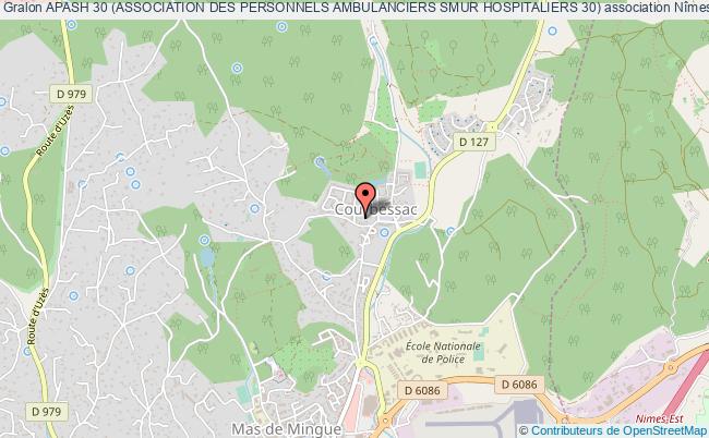 plan association Apash 30 (association Des Personnels Ambulanciers Smur Hospitaliers 30) Nîmes