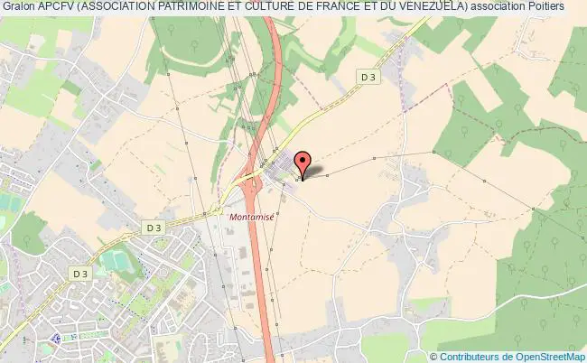 plan association Apcfv (association Patrimoine Et Culture De France Et Du Venezuela) Poitiers