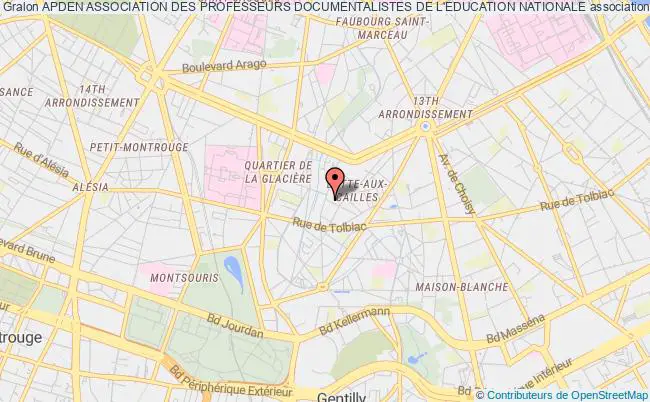 plan association Apden Association Des Professeurs Documentalistes De L'education Nationale Paris 13e