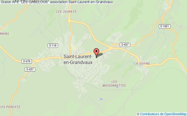 plan association Ape "les Gabelous" Saint-Laurent-en-Grandvaux