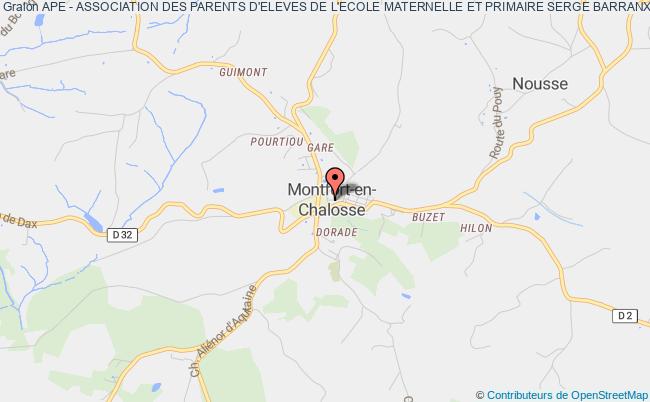 plan association Ape - Association Des Parents D'eleves De L'ecole Maternelle Et Primaire Serge Barranx Montfort-en-Chalosse