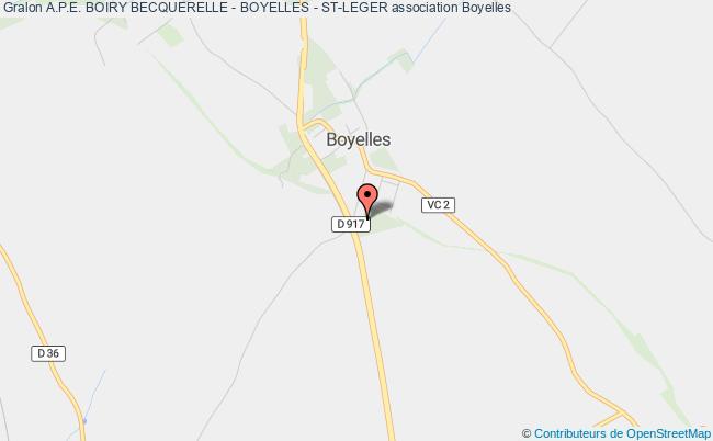 plan association A.p.e. Boiry Becquerelle - Boyelles - St-leger Boyelles