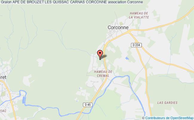 plan association Ape De Brouzet Les Quissac Carnas Corconne Corconne