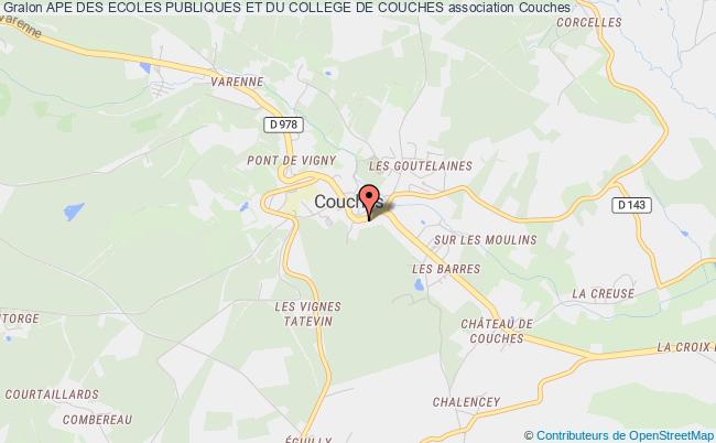 plan association Ape Des Ecoles Publiques Et Du College De Couches Couches