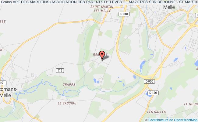 plan association Ape Des Marotins (association Des Parents D'eleves De Mazieres Sur Beronne - St Martin Les Melle) MELLE