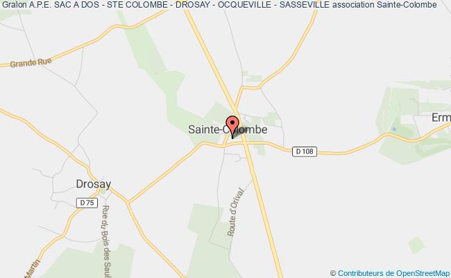plan association A.p.e. Sac A Dos - Ste Colombe - Drosay - Ocqueville - Sasseville Sainte-Colombe