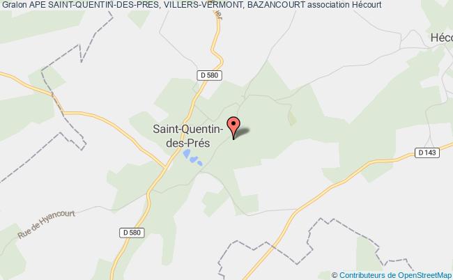plan association Ape Saint-quentin-des-pres, Villers-vermont, Bazancourt Hécourt