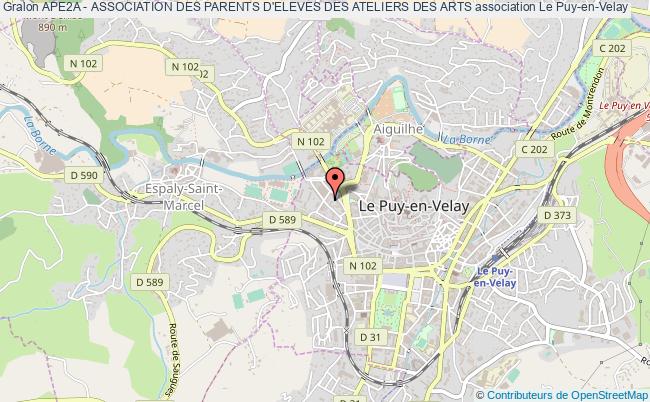 plan association Ape2a - Association Des Parents D'eleves Des Ateliers Des Arts Le    Puy-en-Velay