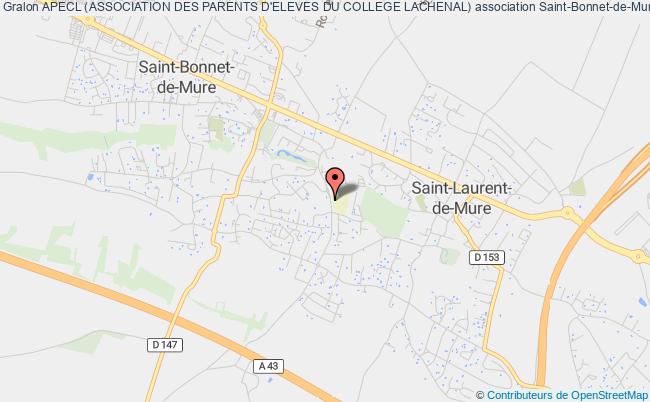 plan association Apecl (association Des Parents D'eleves Du College Lachenal) Saint-Bonnet-de-Mure