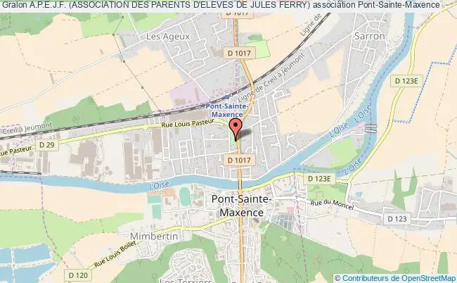 plan association A.p.e.j.f. (association Des Parents D'eleves De Jules Ferry) Pont-Sainte-Maxence