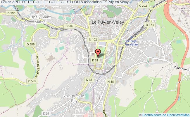 plan association Apel De L'ecole Et College St Louis Le    Puy-en-Velay