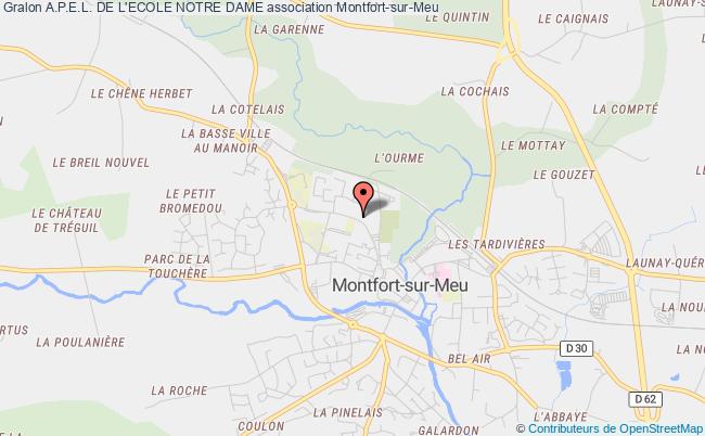 plan association A.p.e.l. De L'ecole Notre Dame Montfort-sur-Meu