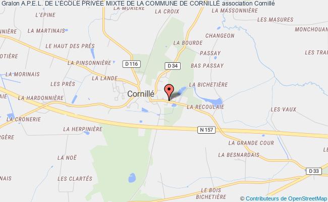 plan association A.p.e.l. De L'École PrivÉe Mixte De La Commune De CornillÉ Cornillé