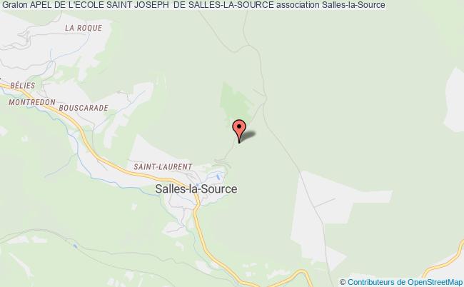 plan association Apel De L'ecole Saint Joseph  De Salles-la-source Salles-la-Source