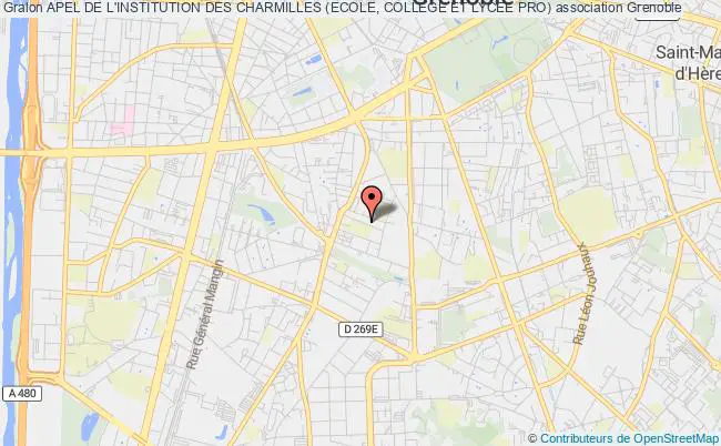 plan association Apel De L'institution Des Charmilles (ecole, College Et Lycee Pro) Grenoble