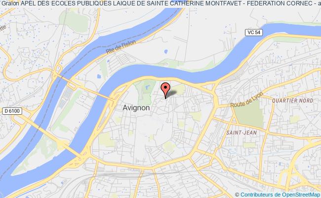 plan association Apel Des Ecoles Publiques Laique De Sainte Catherine Montfavet - Federation Cornec - Avignon