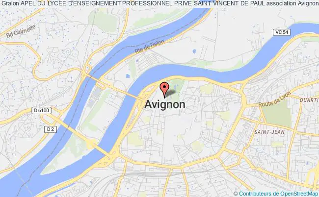 plan association Apel Du Lycee D'enseignement Professionnel Prive Saint Vincent De Paul Avignon