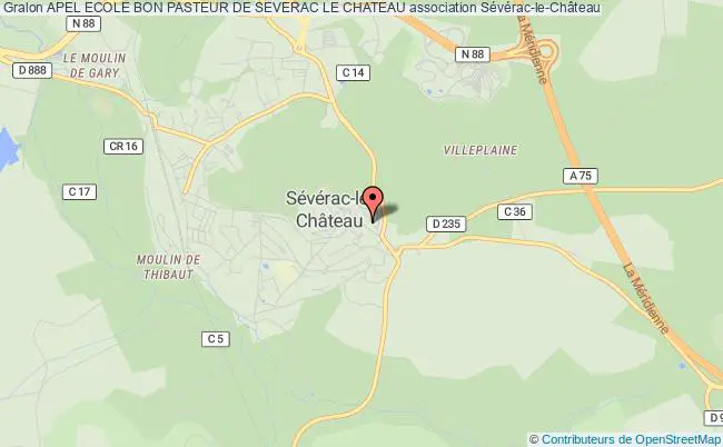 plan association Apel Ecole Bon Pasteur De Severac Le Chateau Sévérac d'Aveyron
