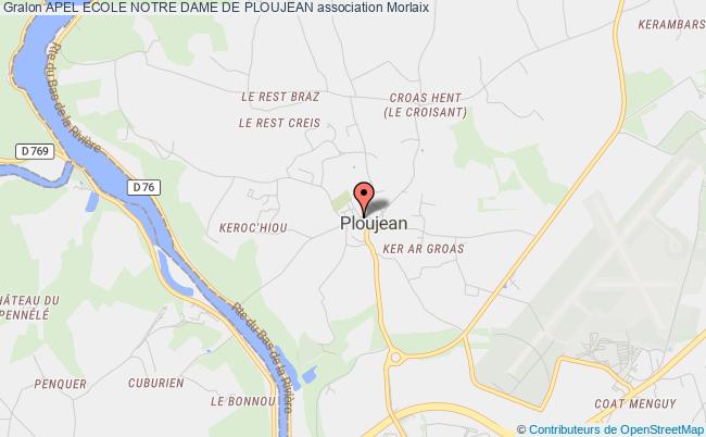plan association Apel Ecole Notre Dame De Ploujean Morlaix