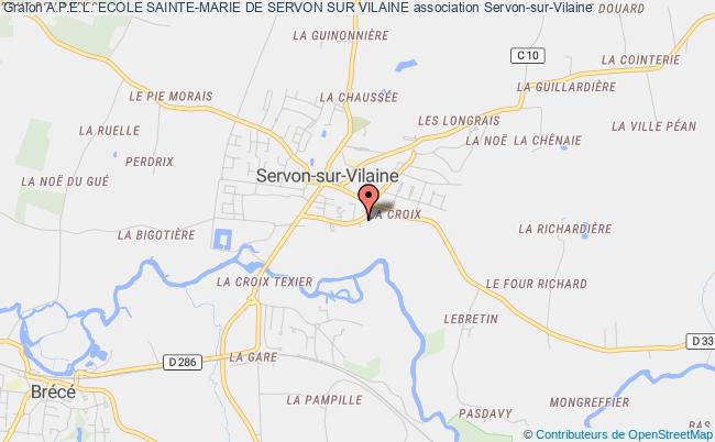 plan association A.p.e.l. Ecole Sainte-marie De Servon Sur Vilaine Servon-sur-Vilaine