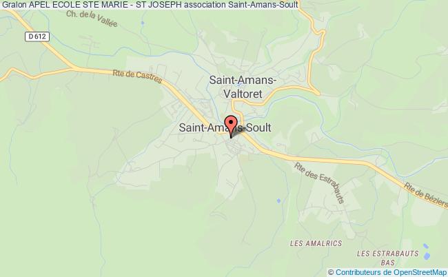 plan association Apel Ecole Ste Marie - St Joseph Saint-Amans-Soult