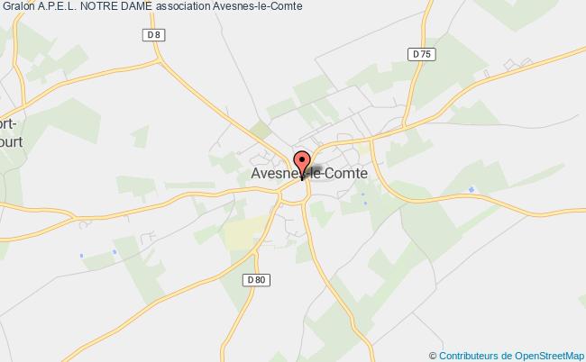 plan association A.p.e.l. Notre Dame Avesnes-le-Comte