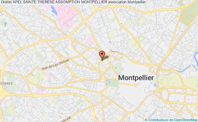 plan association Apel Sainte Therese Assomption Montpellier Montpellier
