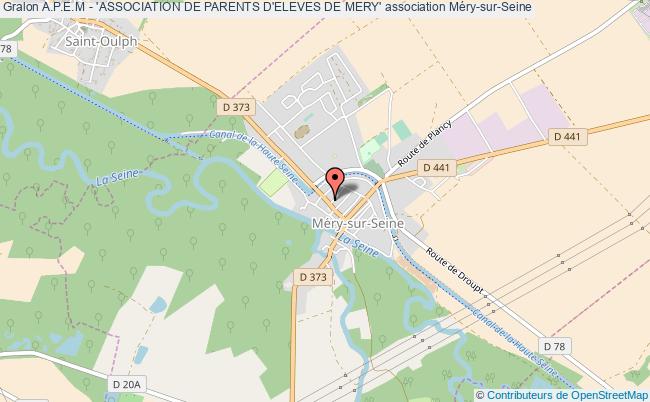 plan association A.p.e.m - 'association De Parents D'eleves De Mery' Méry-sur-Seine